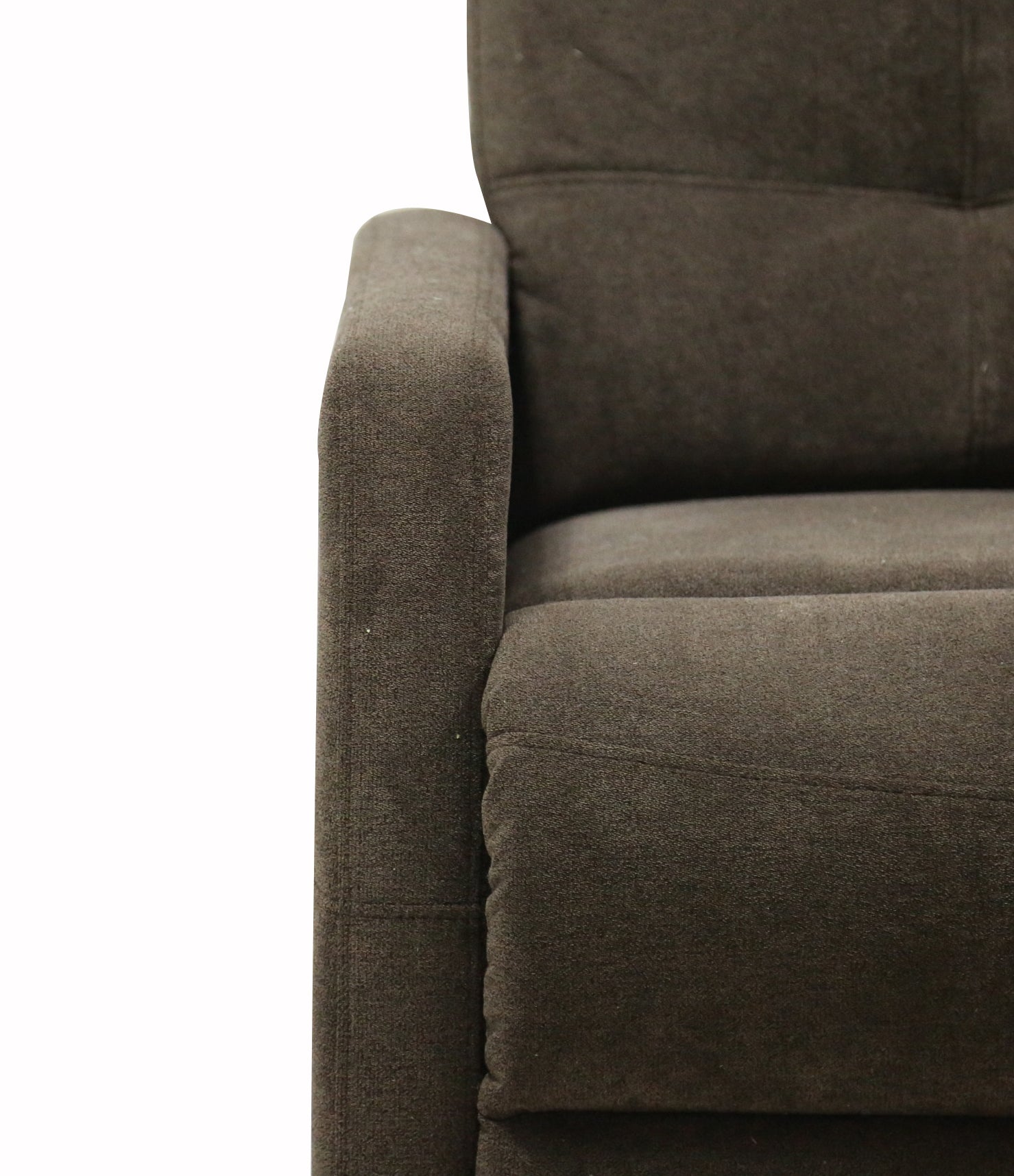 Annika Brown Chenille Upholstered Push Back Recliner Chair