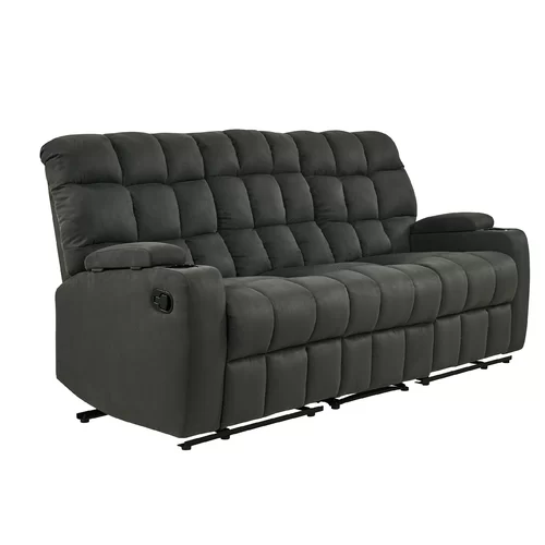 Elysian Upholstered Home Theater Seating with Cup Holder