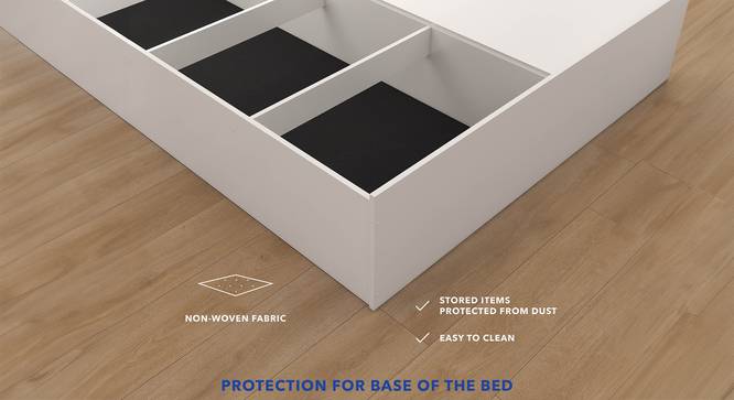 Nook Engineered Wood Queen Size Box Storage Platform Bed in Walnut Finish