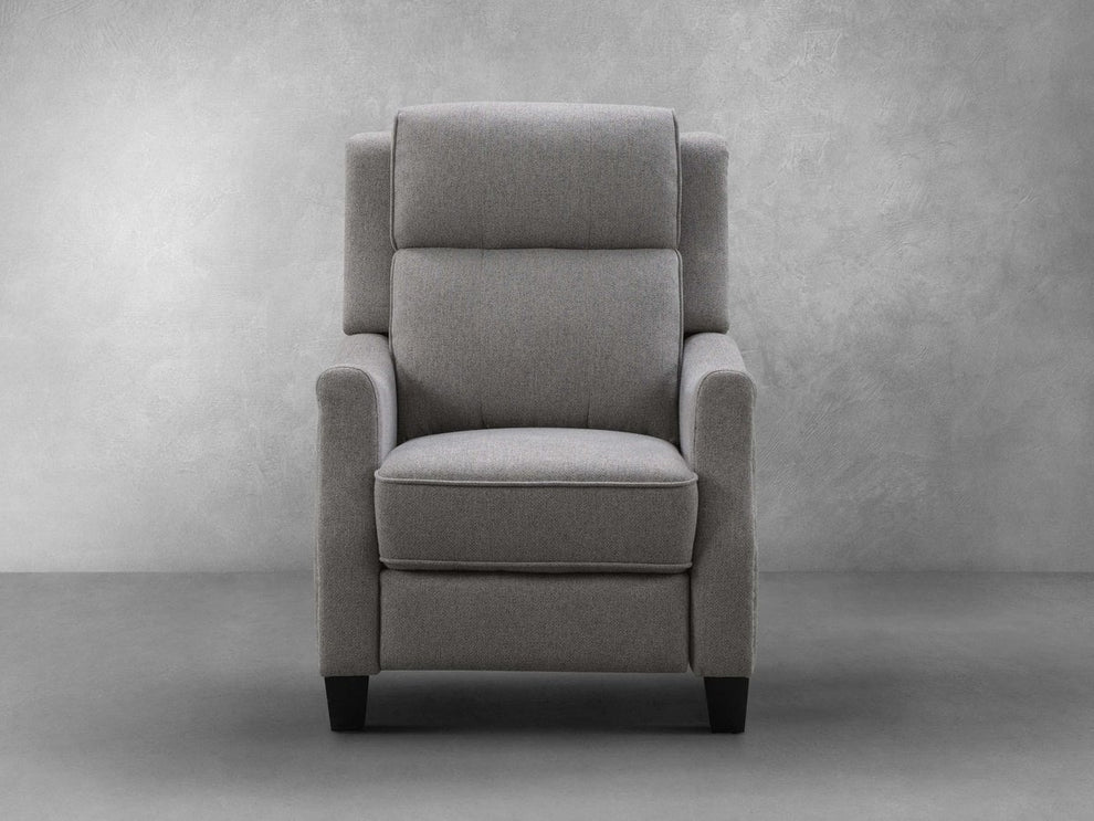 Bantia Calvin Fabric Tufted Push-Back Recliner - Gray