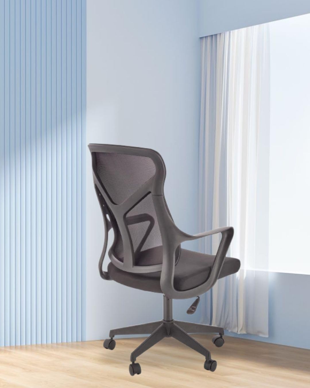 Bantia Impact Interio Flame Mid-Back Ergonomic Office Chair – Black