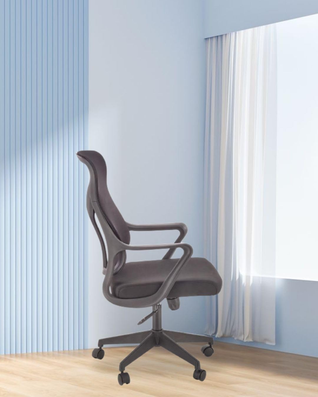 Bantia Impact Interio Flame Mid-Back Ergonomic Office Chair – Black