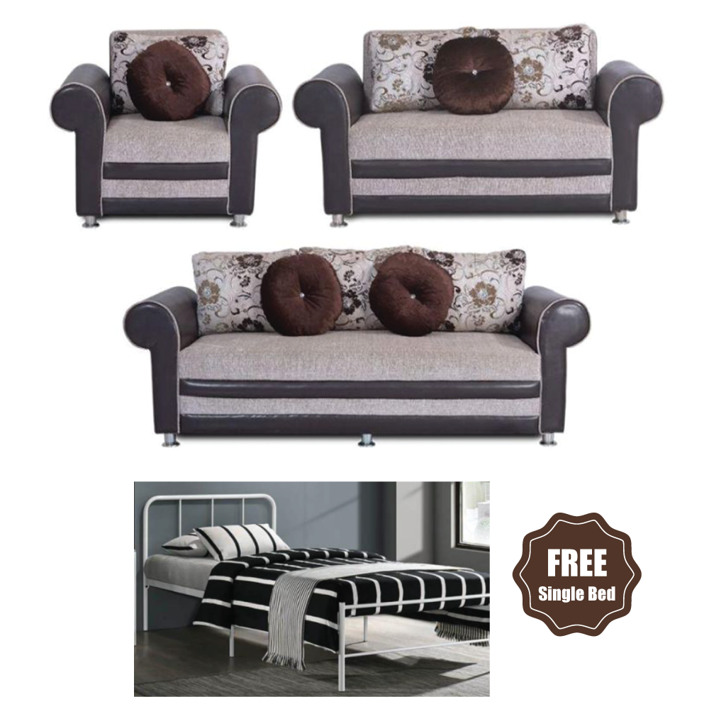 Bantia Paris 3+2+1 Seater Fabric Sofa Set