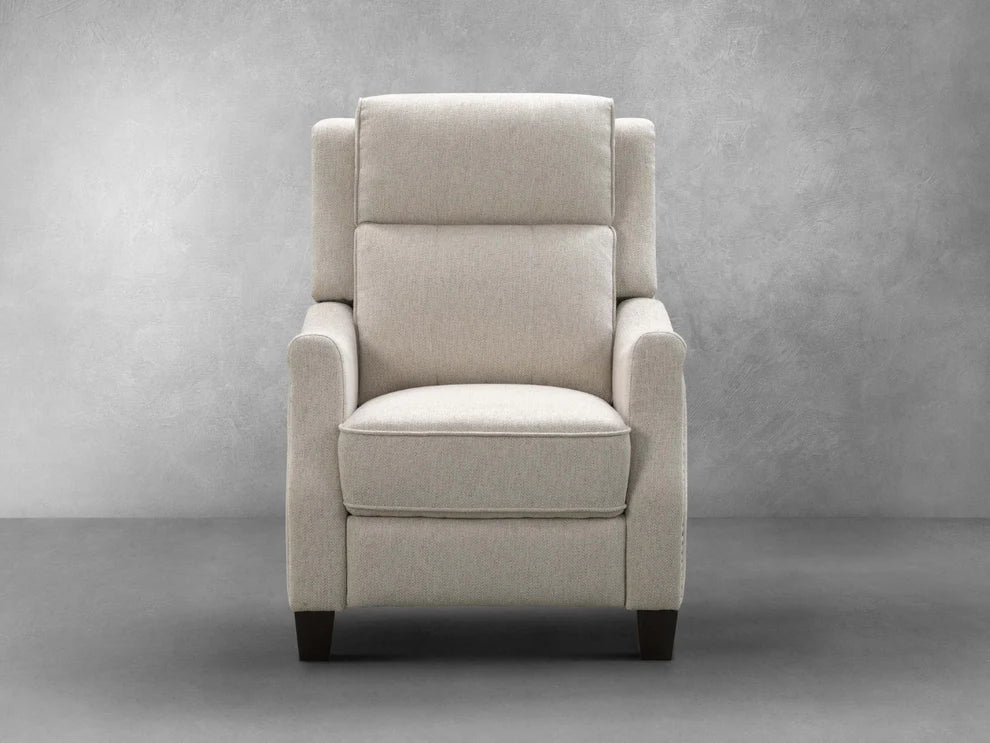 Bantia Calvin Fabric Tufted Push-Back Recliner - Cream