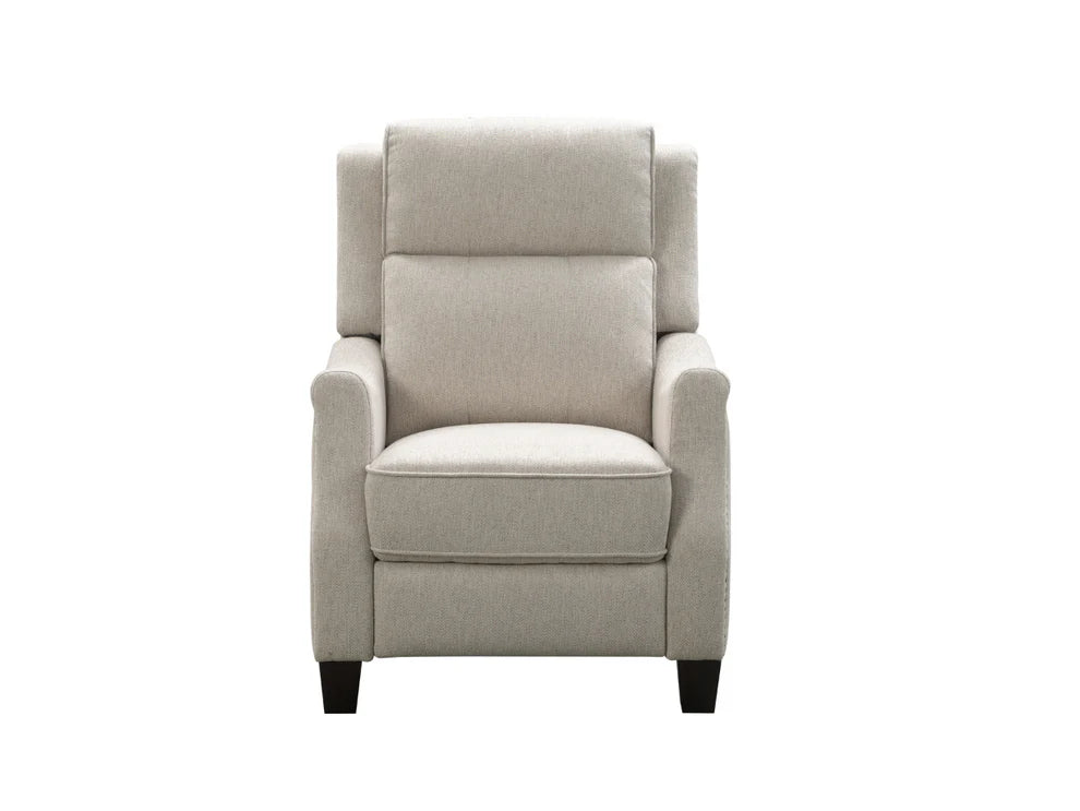 Bantia Calvin Fabric Tufted Push-Back Recliner - Cream