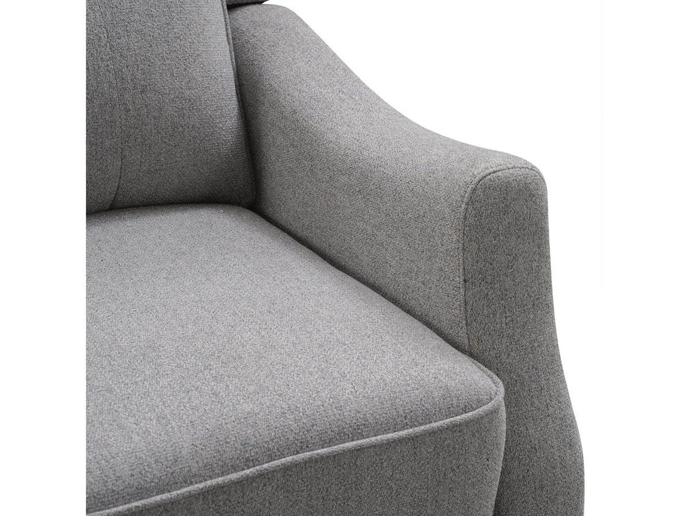 Bantia Calvin Fabric Tufted Push-Back Recliner - Gray