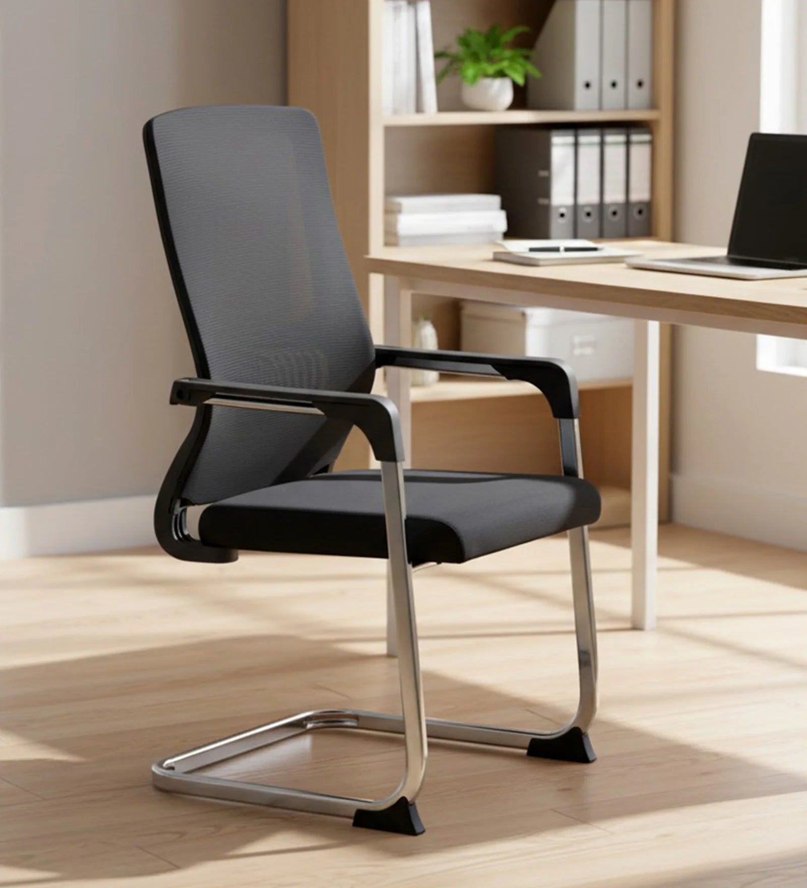 Bantia Fenton Mesh Visitor Chair in Black