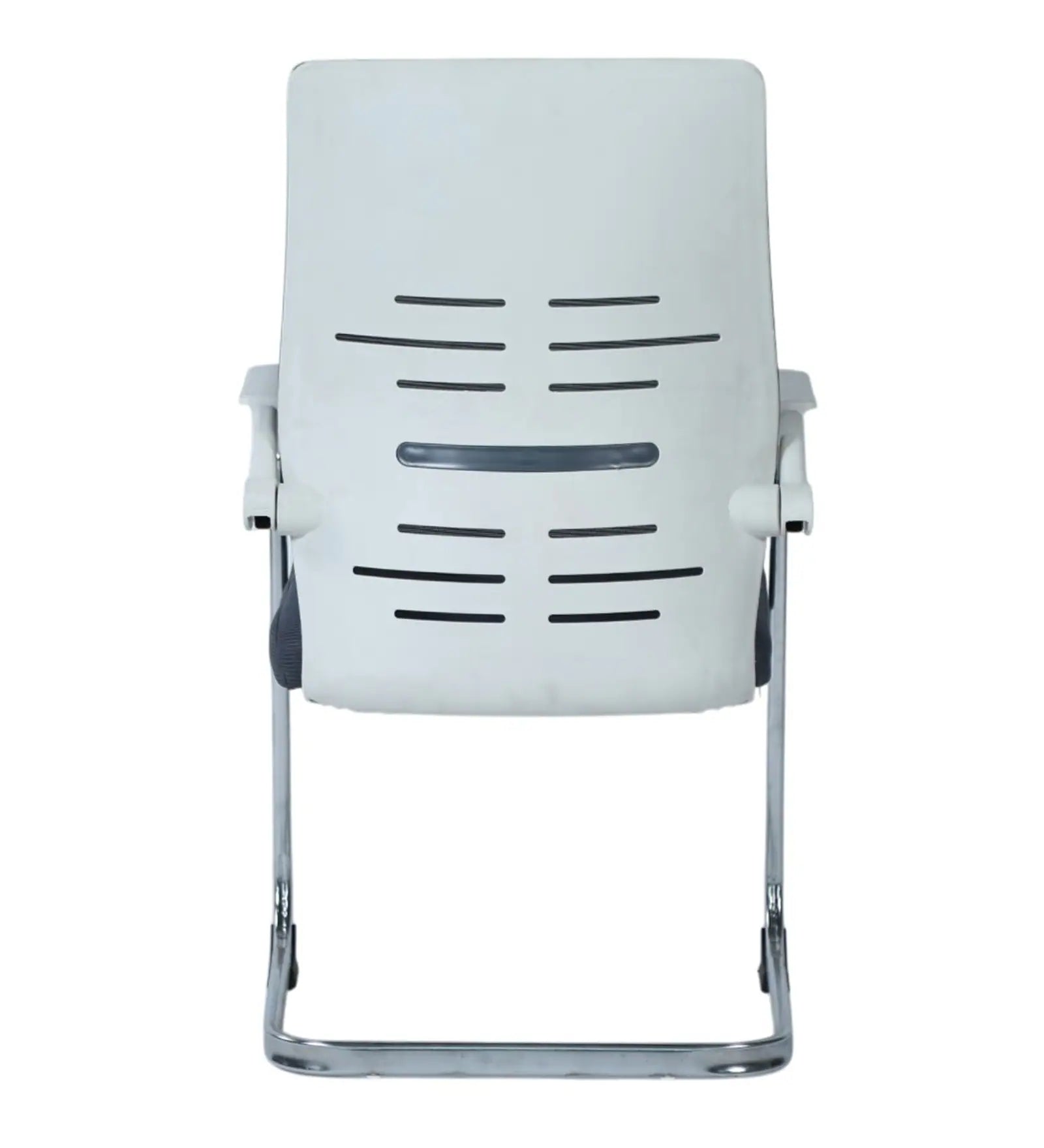 Bantia Fenton Mesh Visitor Chair in White Grey Colour