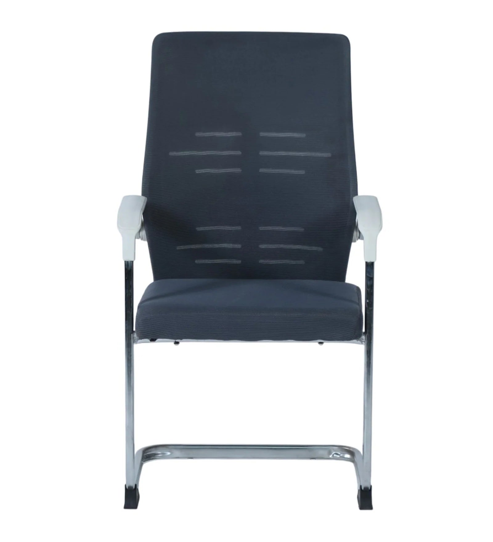 Bantia Fenton Mesh Visitor Chair in White Grey Colour