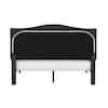 Bantia Driftwood Charcoal Gray Upholstered Queen Platform Bed with Tufted Arched Headboard
