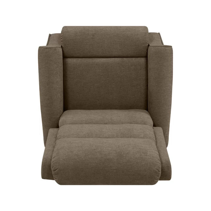 Sora Fabric Rocker Manual Brown Recliner