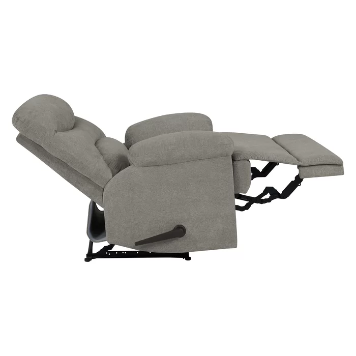 Sakura Upholstered Manual Push Grey Recliner