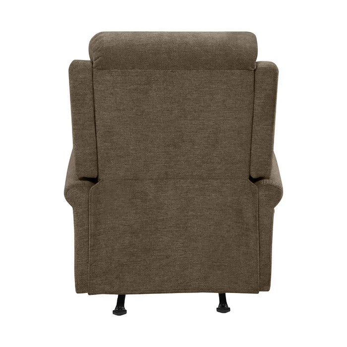 Sora Fabric Rocker Manual Brown Recliner