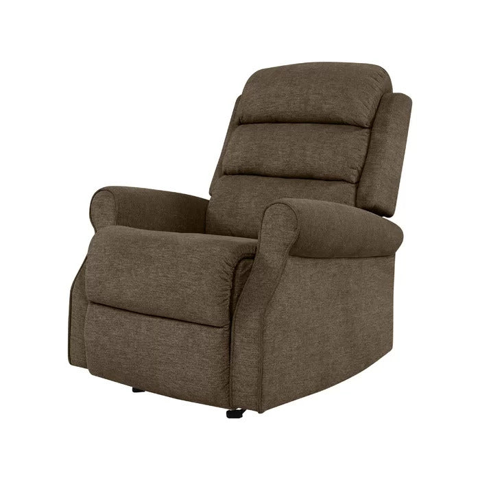 Sora Fabric Rocker Manual Brown Recliner