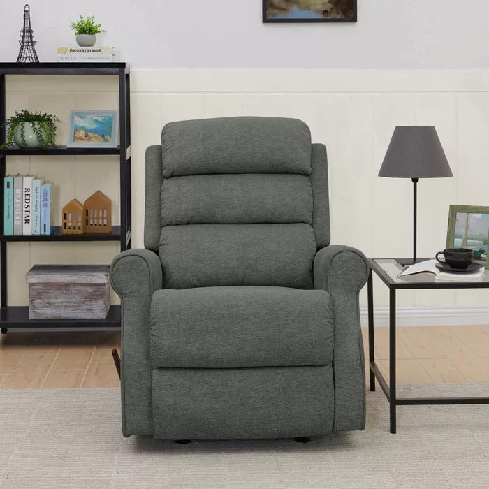 Sora Fabric Rocker Manual Grey Recliner