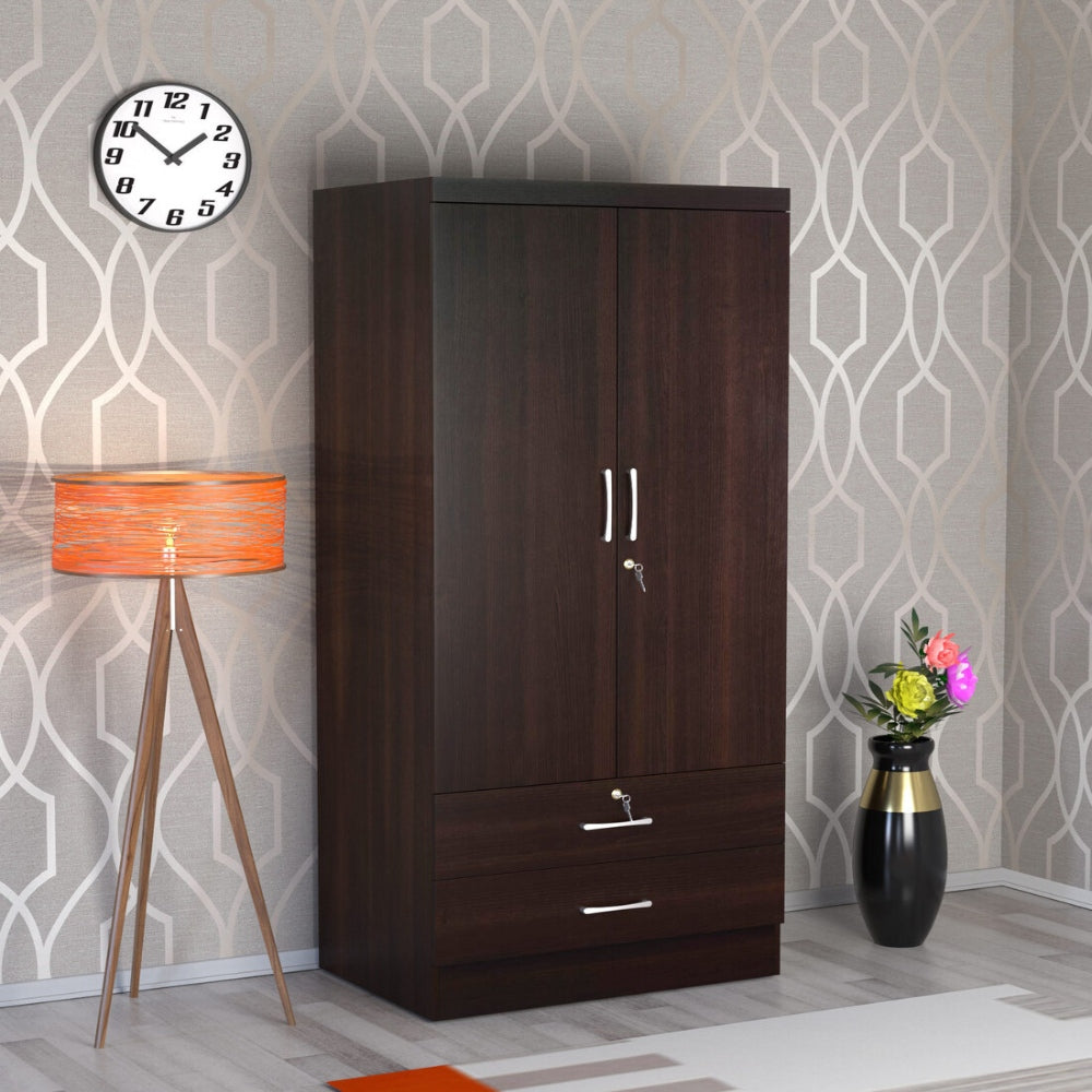 Martina 2 Door Wardrobe with Drawers in Wenge Finish