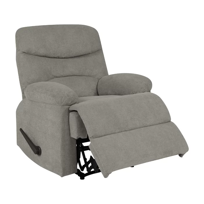 Sakura Upholstered Manual Push Grey Recliner