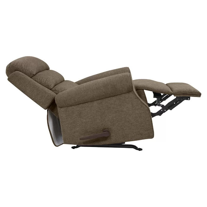 Sora Fabric Rocker Manual Brown Recliner