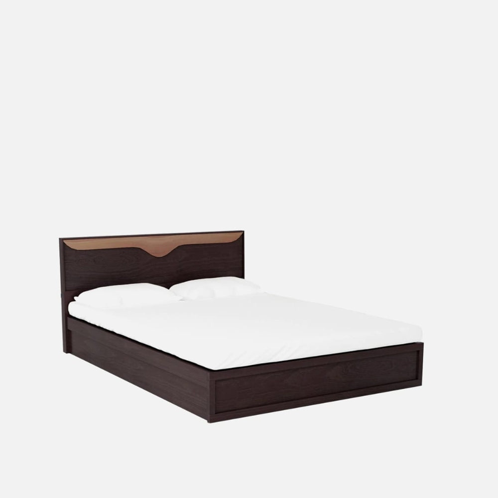 Greta King Size Bed in Wenge Finish with Drawer Storage