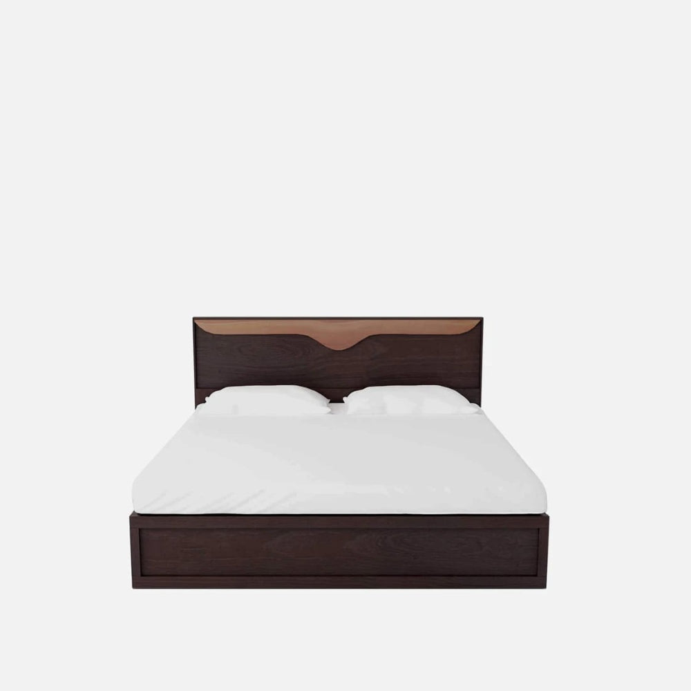 Greta King Size Bed in Wenge Finish with Drawer Storage