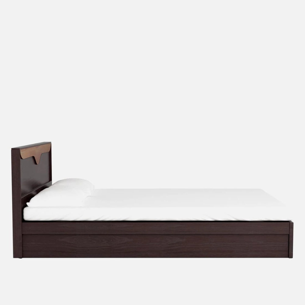 Greta King Size Bed in Wenge Finish with Drawer Storage