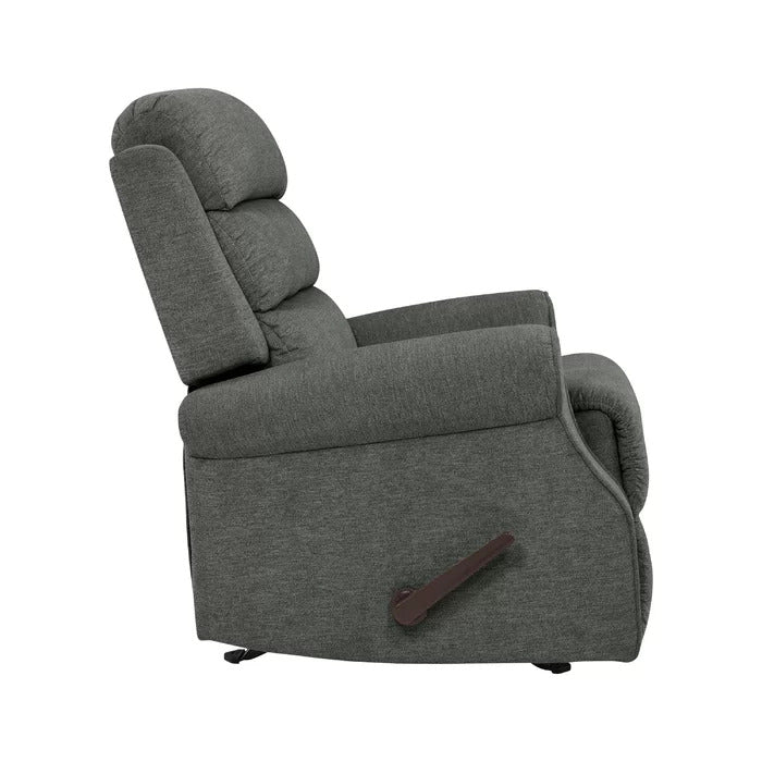 Sora Fabric Rocker Manual Grey Recliner