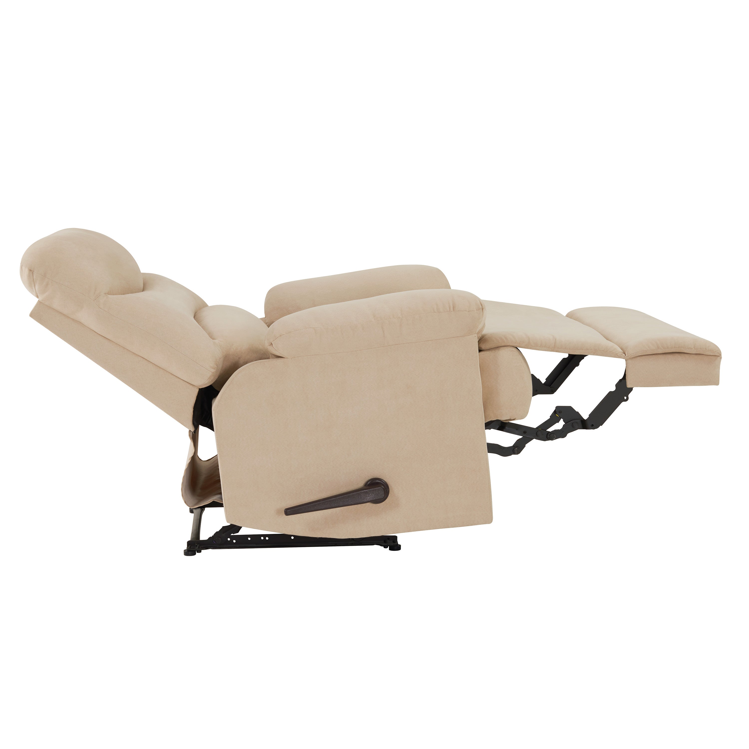 Sakura Upholstered Manual Push Beige Recliner