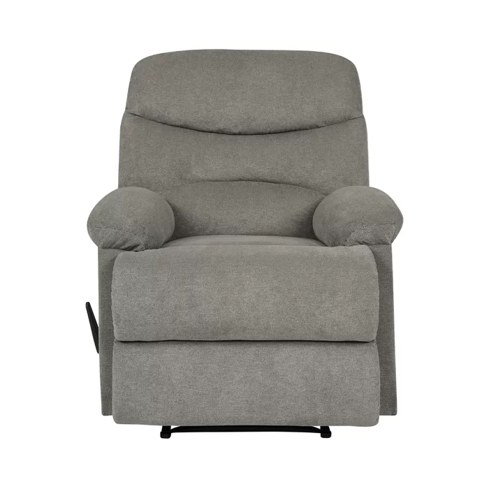 Sakura Upholstered Manual Push Grey Recliner