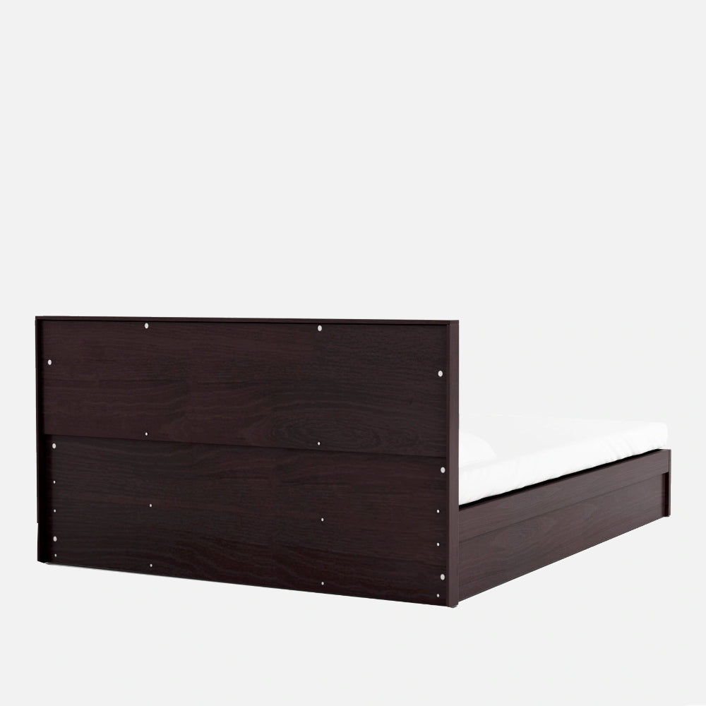 Greta Queen Size Bed in Wenge Finish with Drawer Storage