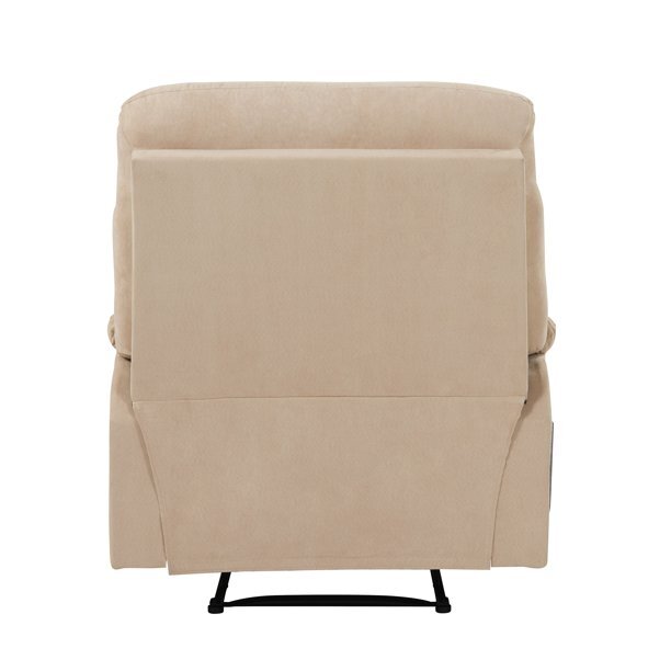 Sakura Upholstered Manual Push Beige Recliner