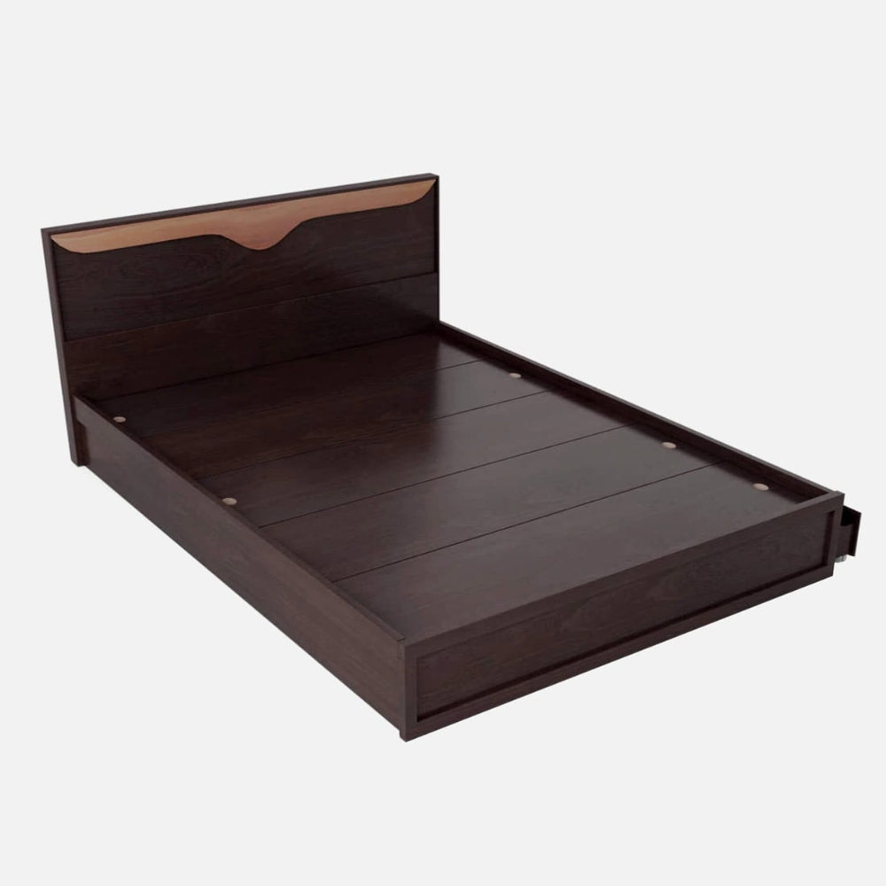 Greta King Size Bed in Wenge Finish with Drawer Storage