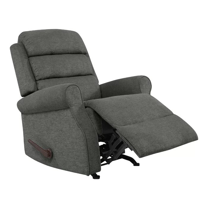 Sora Fabric Rocker Manual Grey Recliner