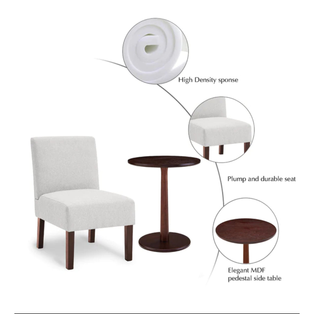 Amoha: 2 Chairs and Table Beige Colour