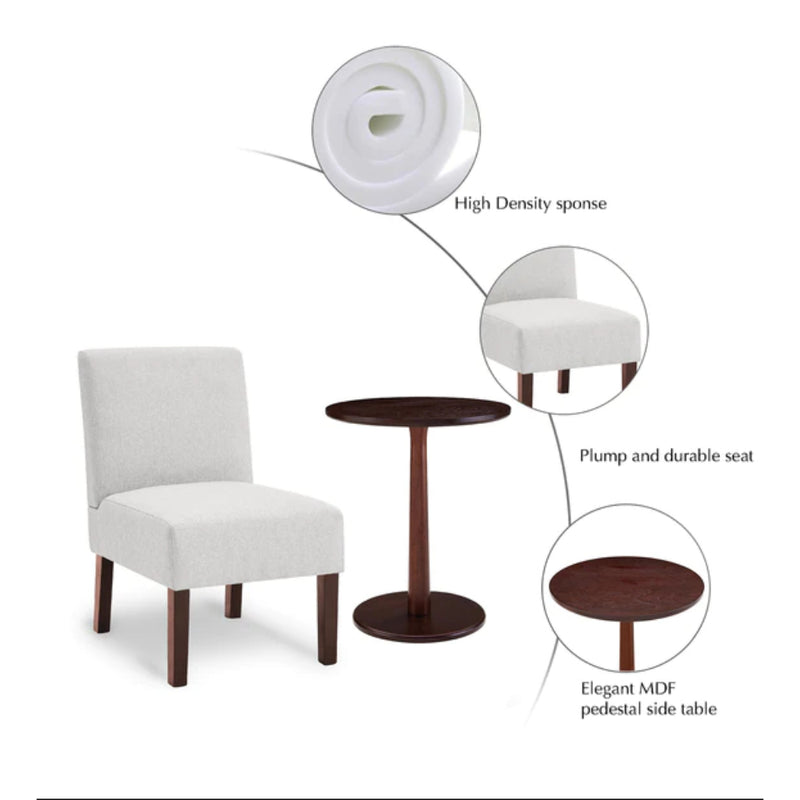 Amoha: 2 Chairs and Table Beige Colour