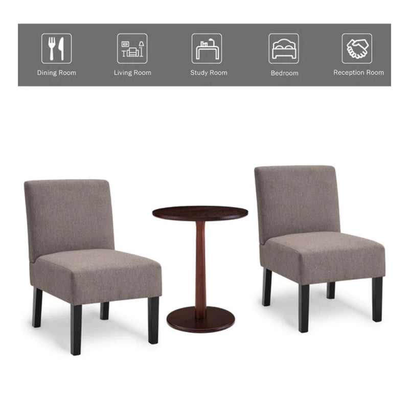Amoha: 2 Chairs and Table Brown Colour