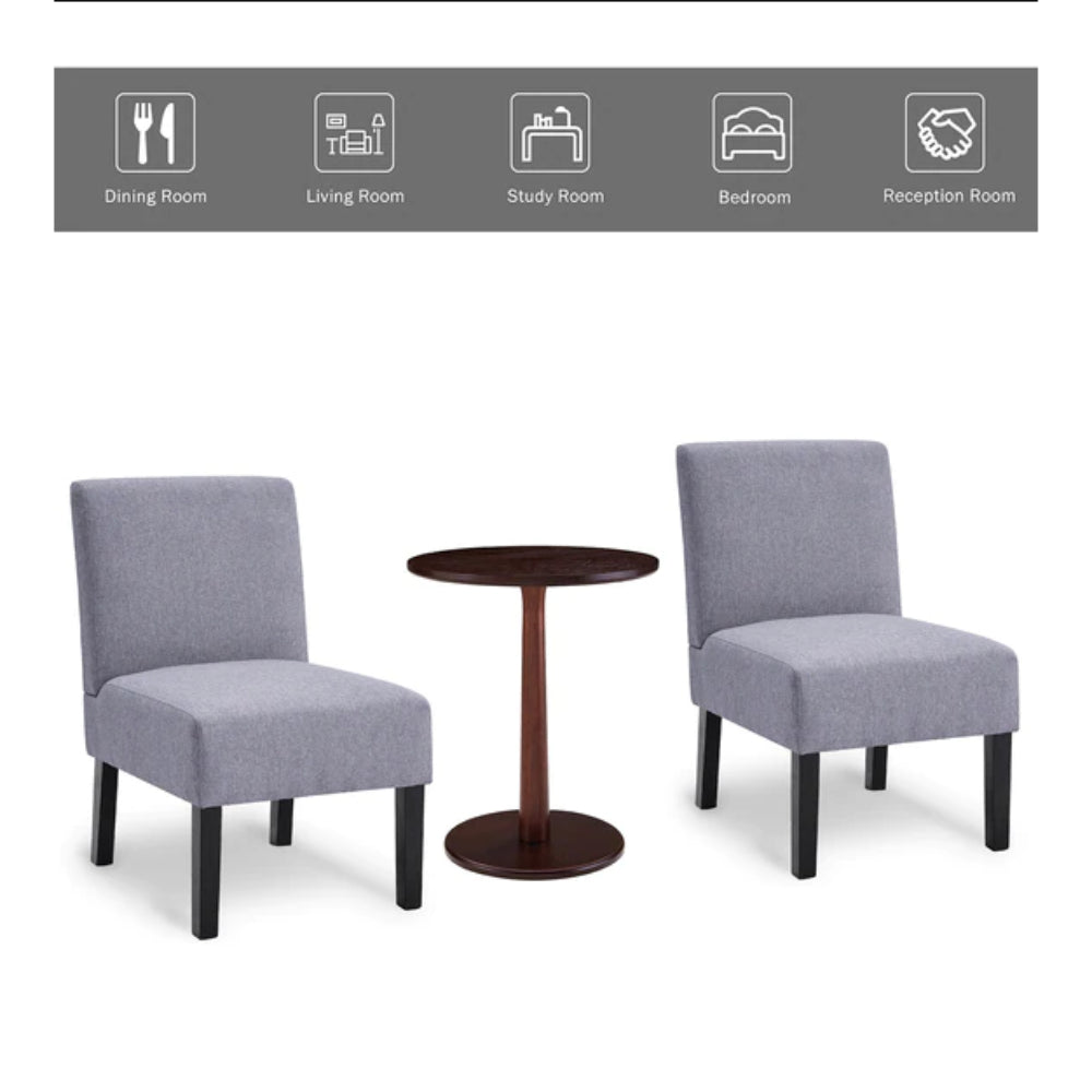 Amoha: 2 Chairs and Table Grey Colour