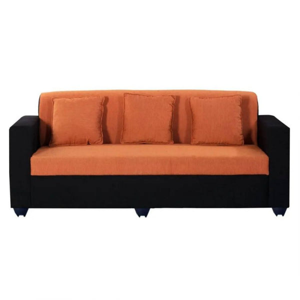 Bantia Albania Fabric 3 Seater Sofa (Color-Orange)
