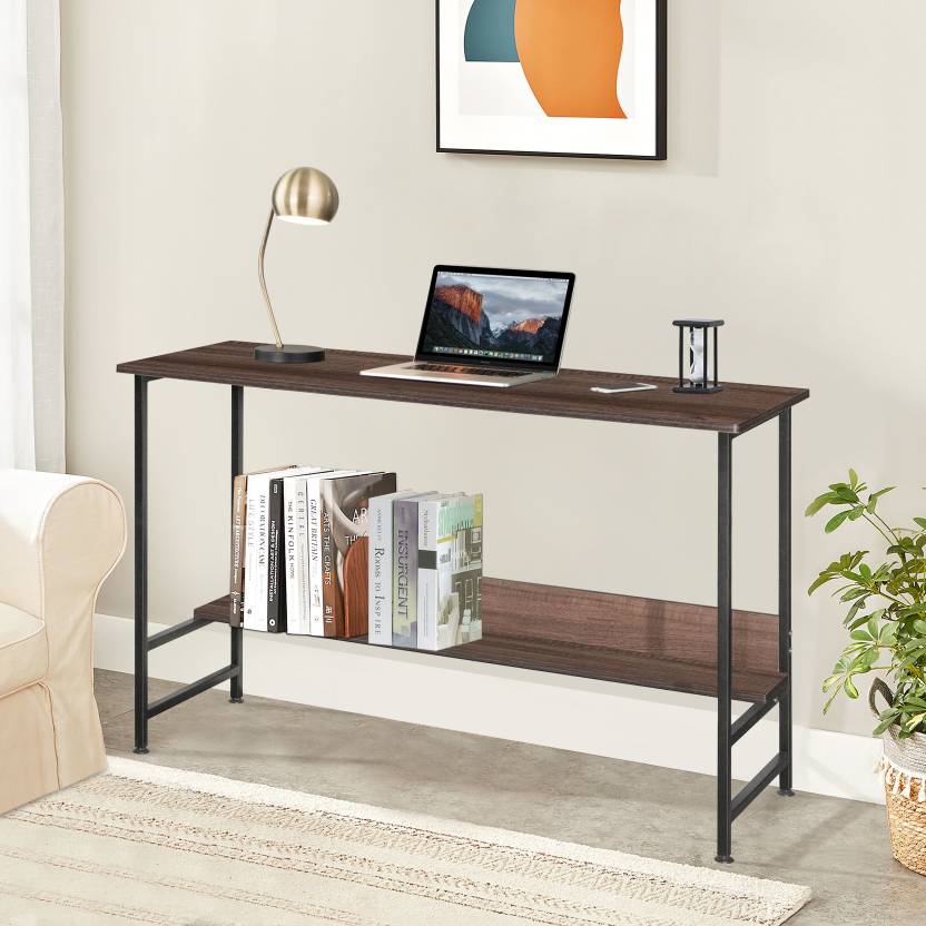 Bantia Engineered Wood Computer Desk  (Straight, Finish Color - Walnut, Knock Down)