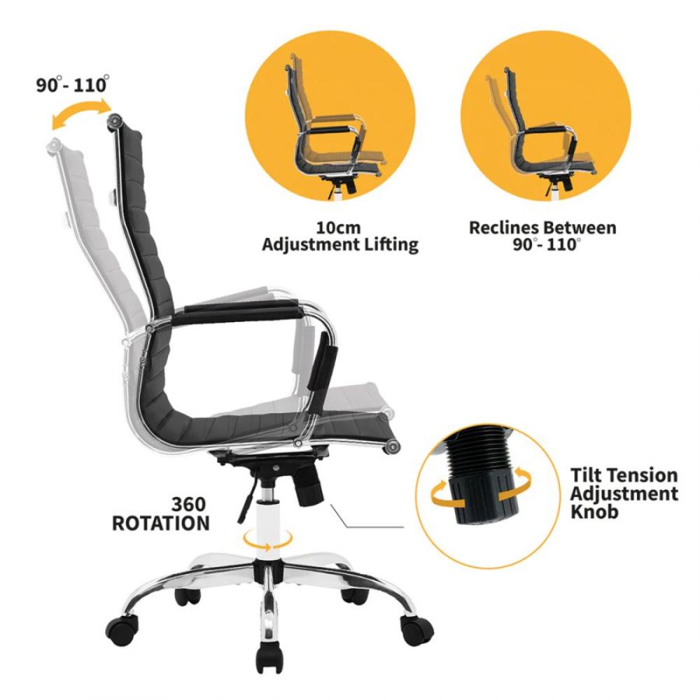 High Back Ergonomic chair in Black Colour