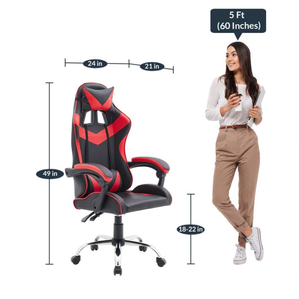 Quad Ergonomic Gaming Chair in Red & Black Colour