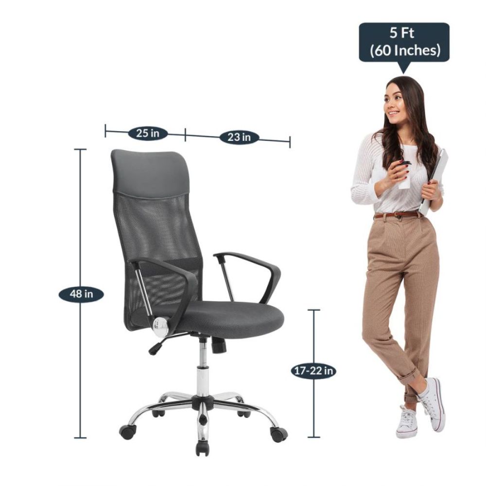 High Back Ergonomic chair in Grey Colour