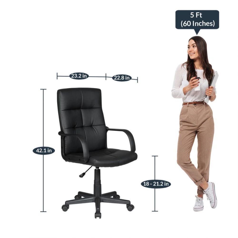 Alexa Ergonomic Chair in Black Colour