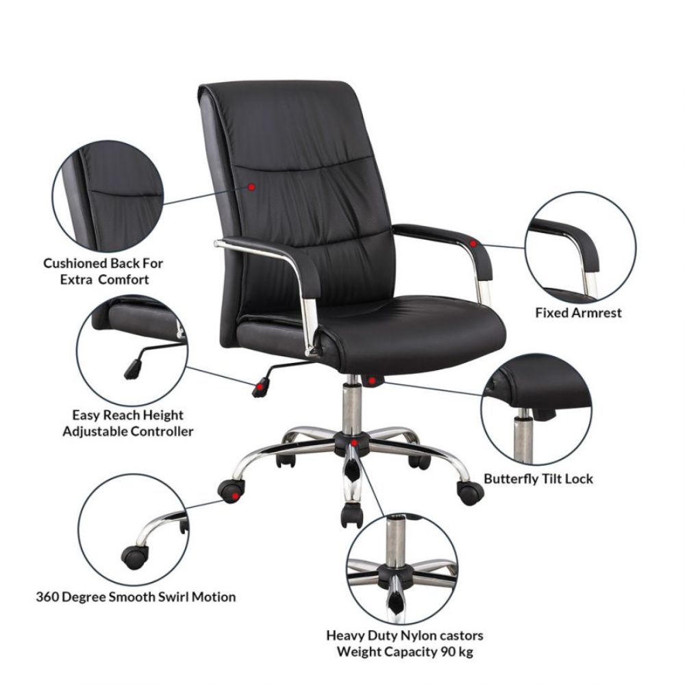 Tillie Ergonomic Chair in Black Colour