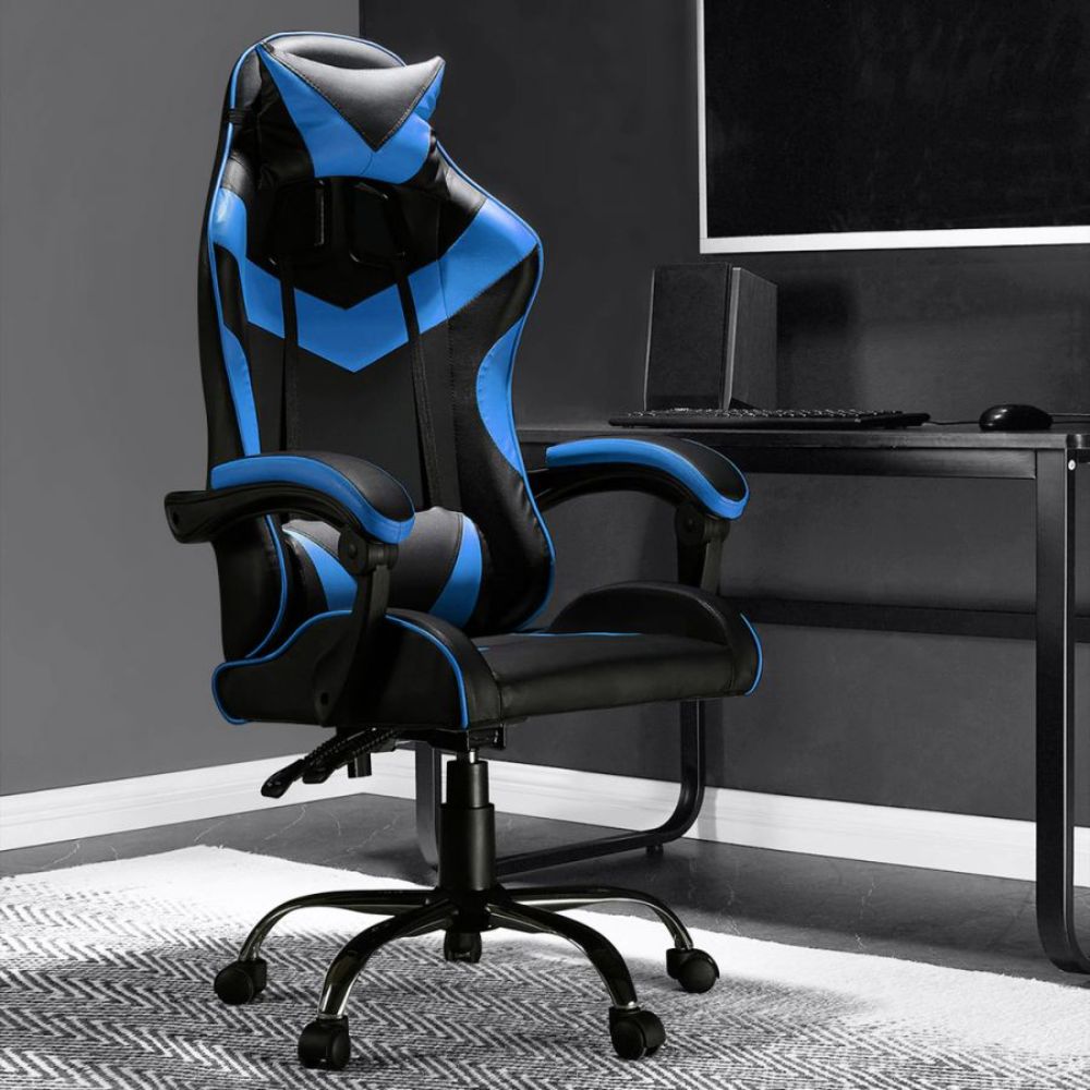 Quad Ergonomic Gaming Chair in Blue & Black Colour