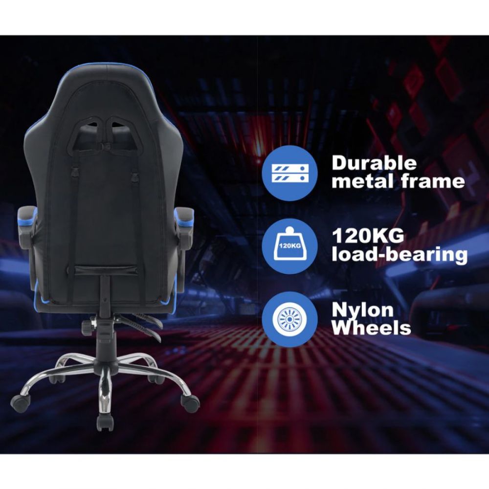 Quad Ergonomic Gaming Chair in Blue & Black Colour