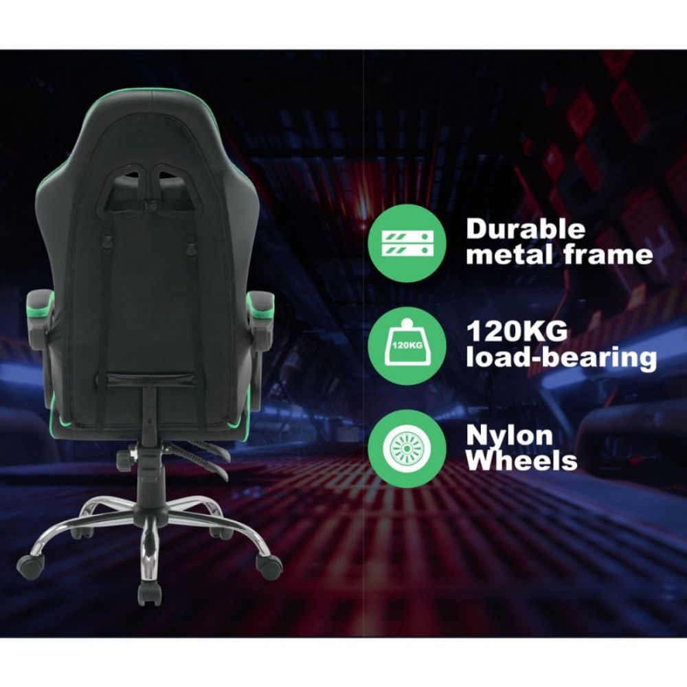 Quad Ergonomic Gaming Chair in Green & Black Colour