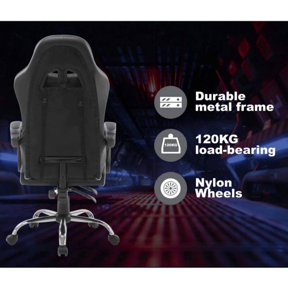 Quad Ergonomic Gaming Chair in Grey & Black Colour