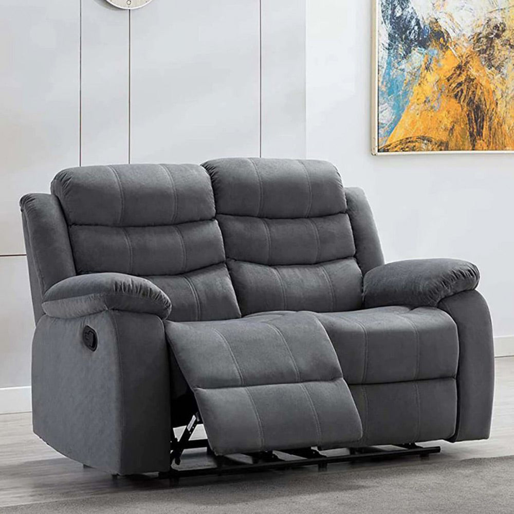 Rio 2 Seater Manual Recliner in Grey Colour