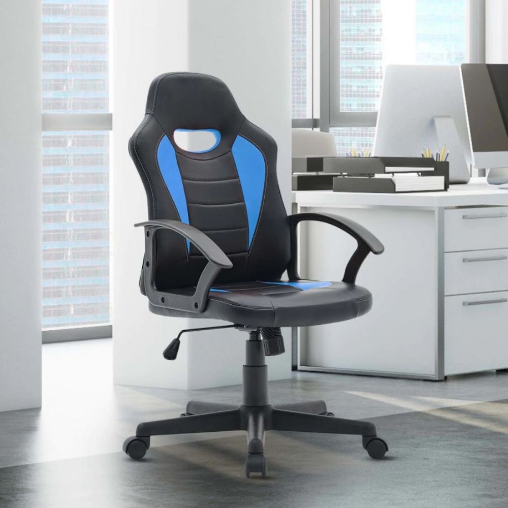 Racing Ergonomic Chair in Blue & Black Colour