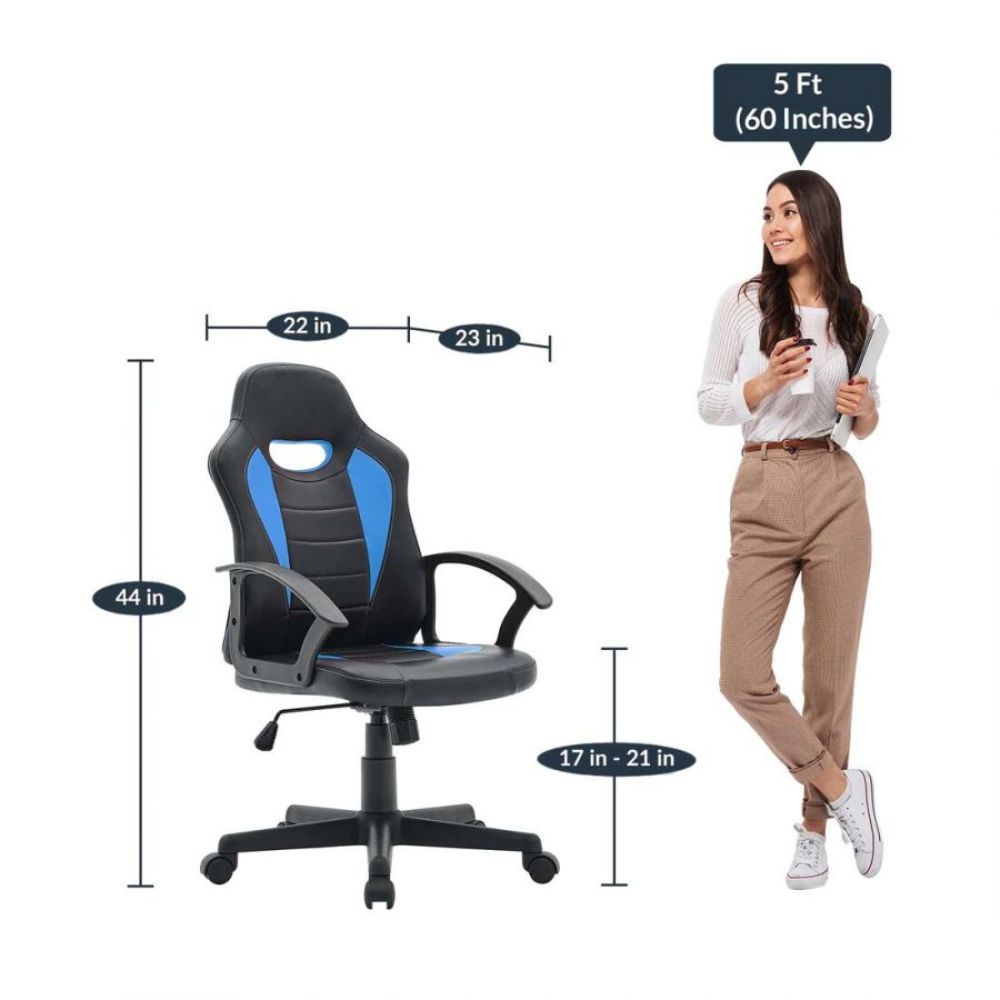 Racing Ergonomic Chair in Blue & Black Colour